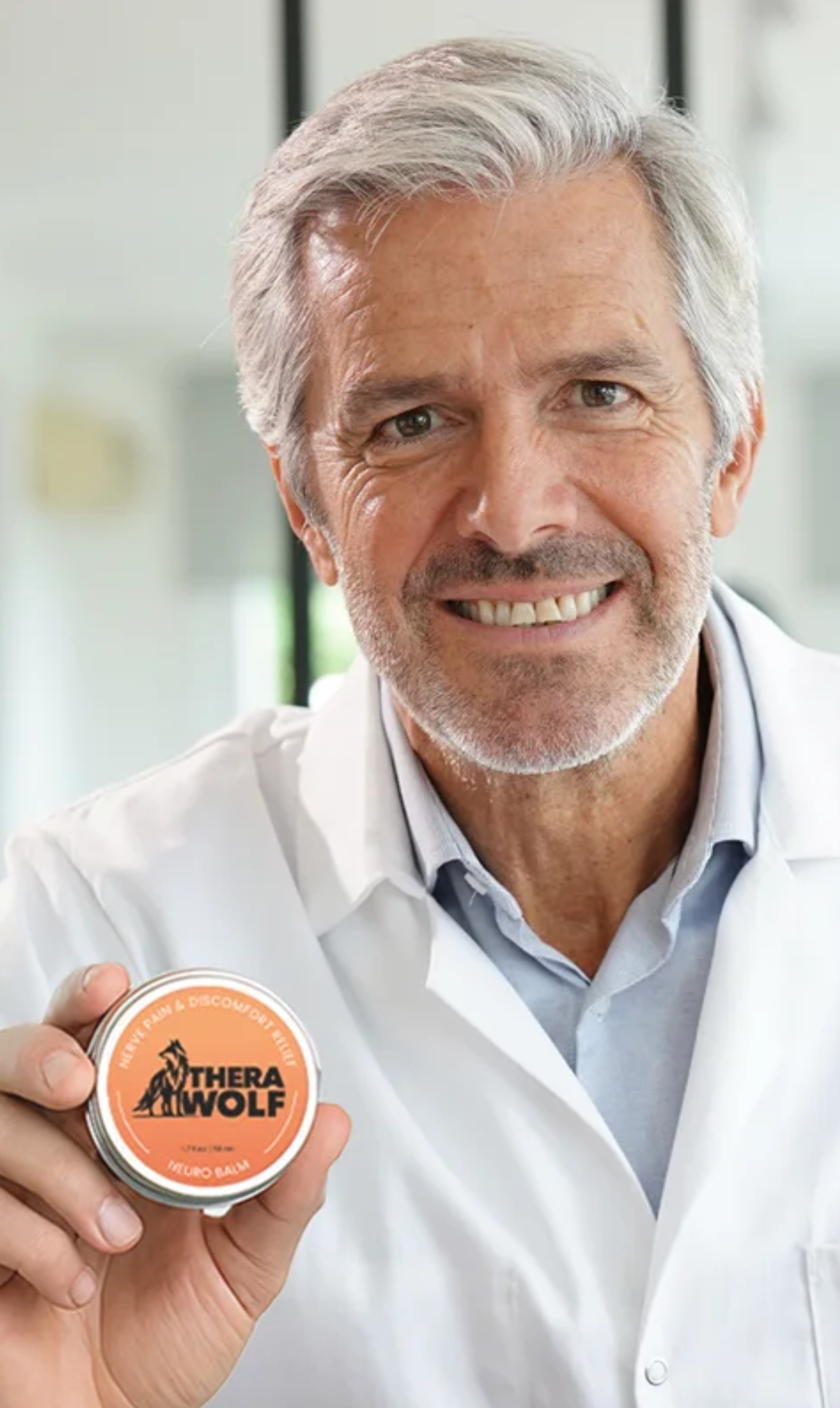 person showing therawolf relief balm